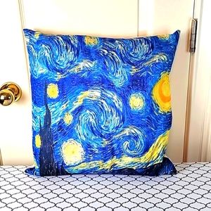 Van Gogh A Starry Night 17x17 Pillow Cover
